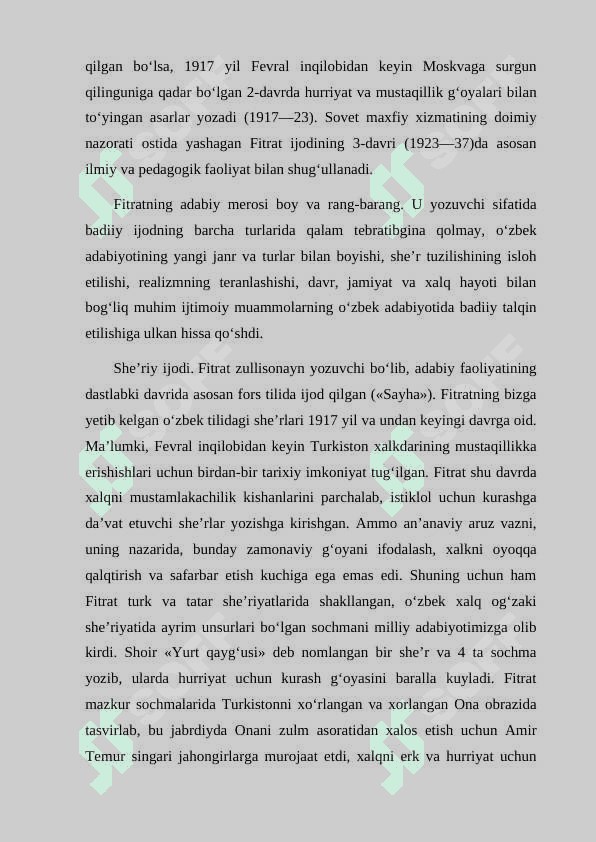 Abdurauf Fitratning “Muhtasar Islom tarixi” 8