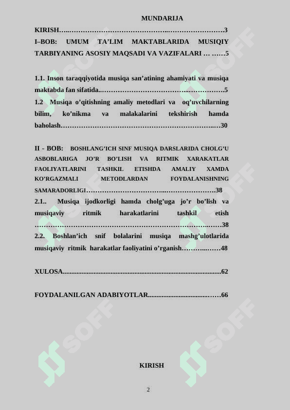 Boshlang’ich sinf musiqa darslarida o’zbek xalq cholg’u asboblariga jo’r bo’lish va ritmik harakatlar faoliyatidan foydalanish uslublari 2
