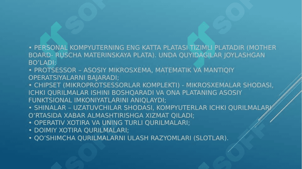 Tizimli blok qisimlari bilan tanishish 3
