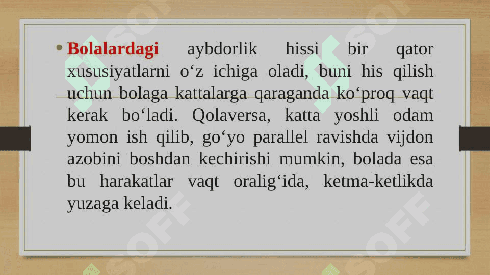 Aybdorlik xissi 7