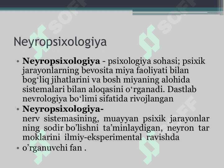 Neyropsixologiya va uning rivojlanish tarixi 2