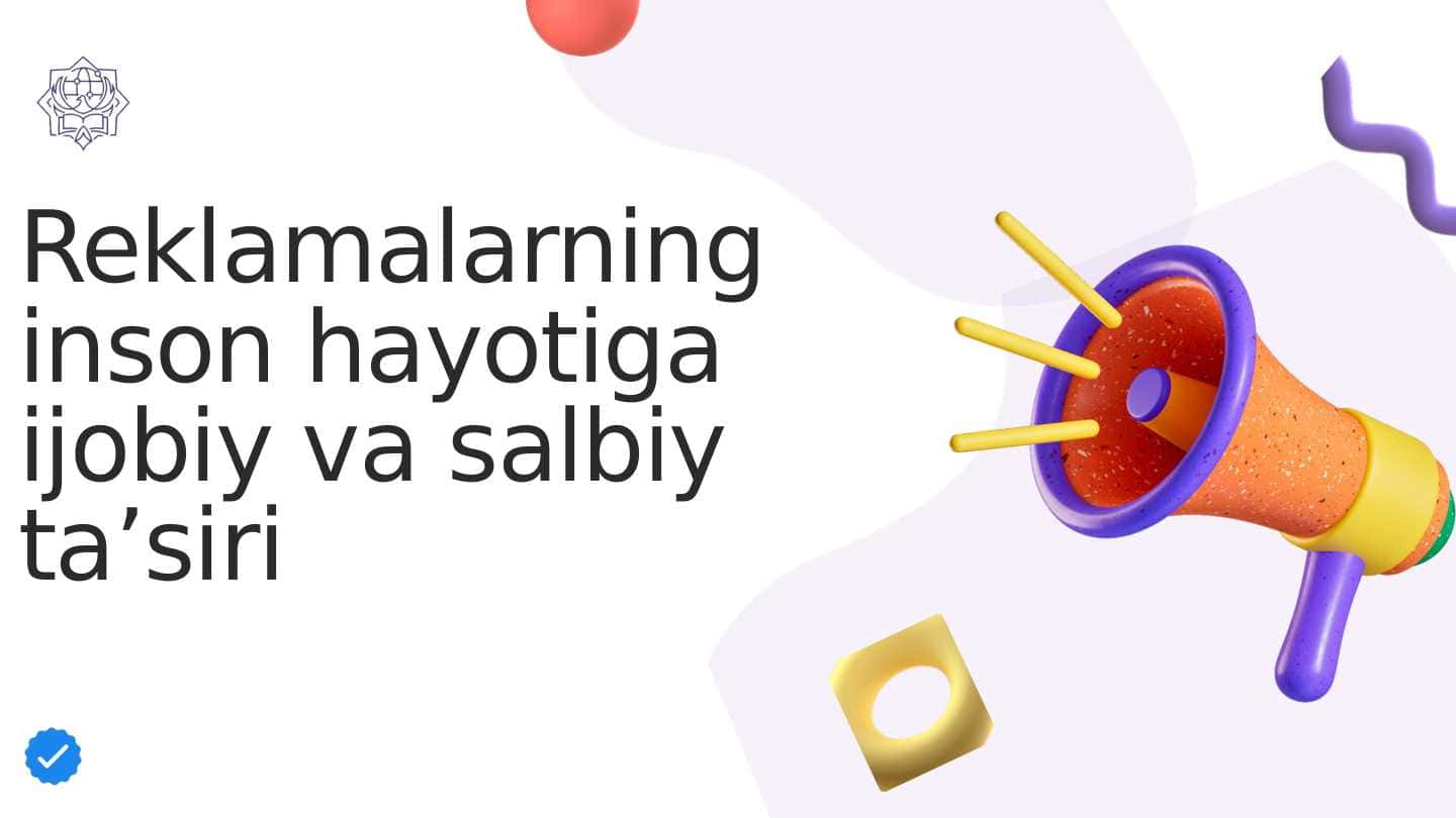 Reklama ta'sirlari mavzusida taqdimot