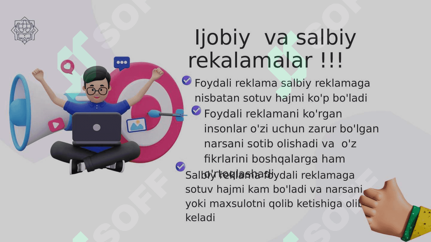 Reklama ta'sirlari mavzusida taqdimot 3