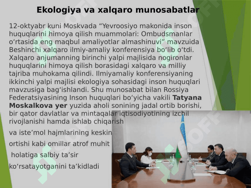Ekologiya va xalqaro munosabatlar 2