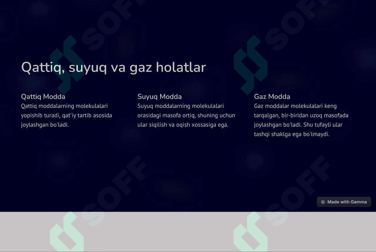 Agregat holatlar 3