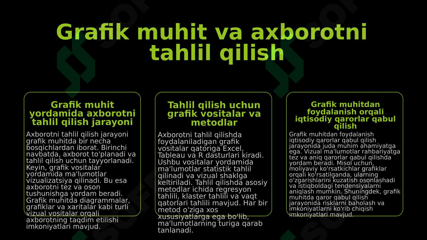 iqtisodiy axborotni qayta ishlashda grafik muhitdan foydalanish. 4