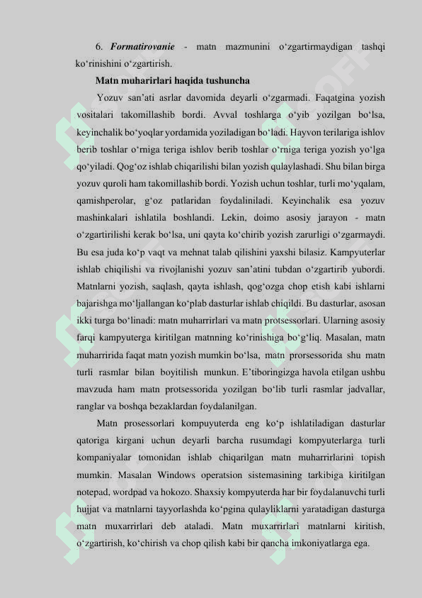 MATN AXBOROTLARINI QAYTA ISHLASH TEXNOLOGIYALARI 2