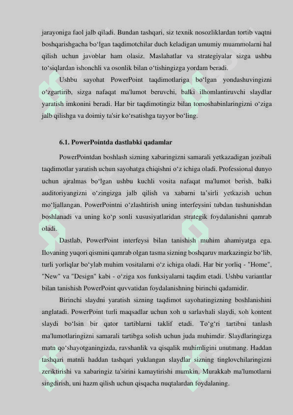 TAQDIMOTLARNI TAYYORLASH TEXNOLOGIYALARI 2