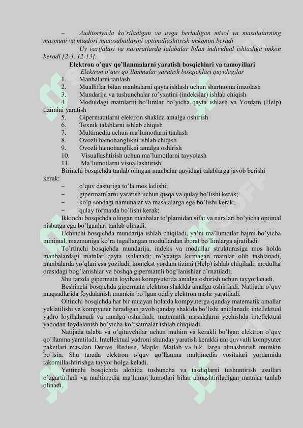 Elektron qo‘llanma va darsliklarni tayyorlash. Autoplay, SbookBuilder, Courselab dasturlarini kompyuterga o‘rnatish va unda ishlash 6