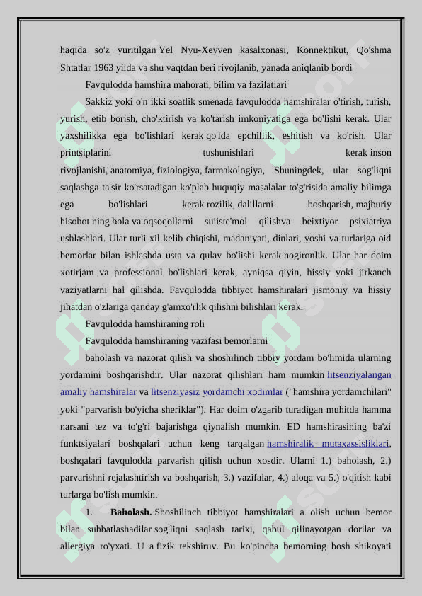 FAVQULODDA HAMSHIRALIK ISHLARI 2
