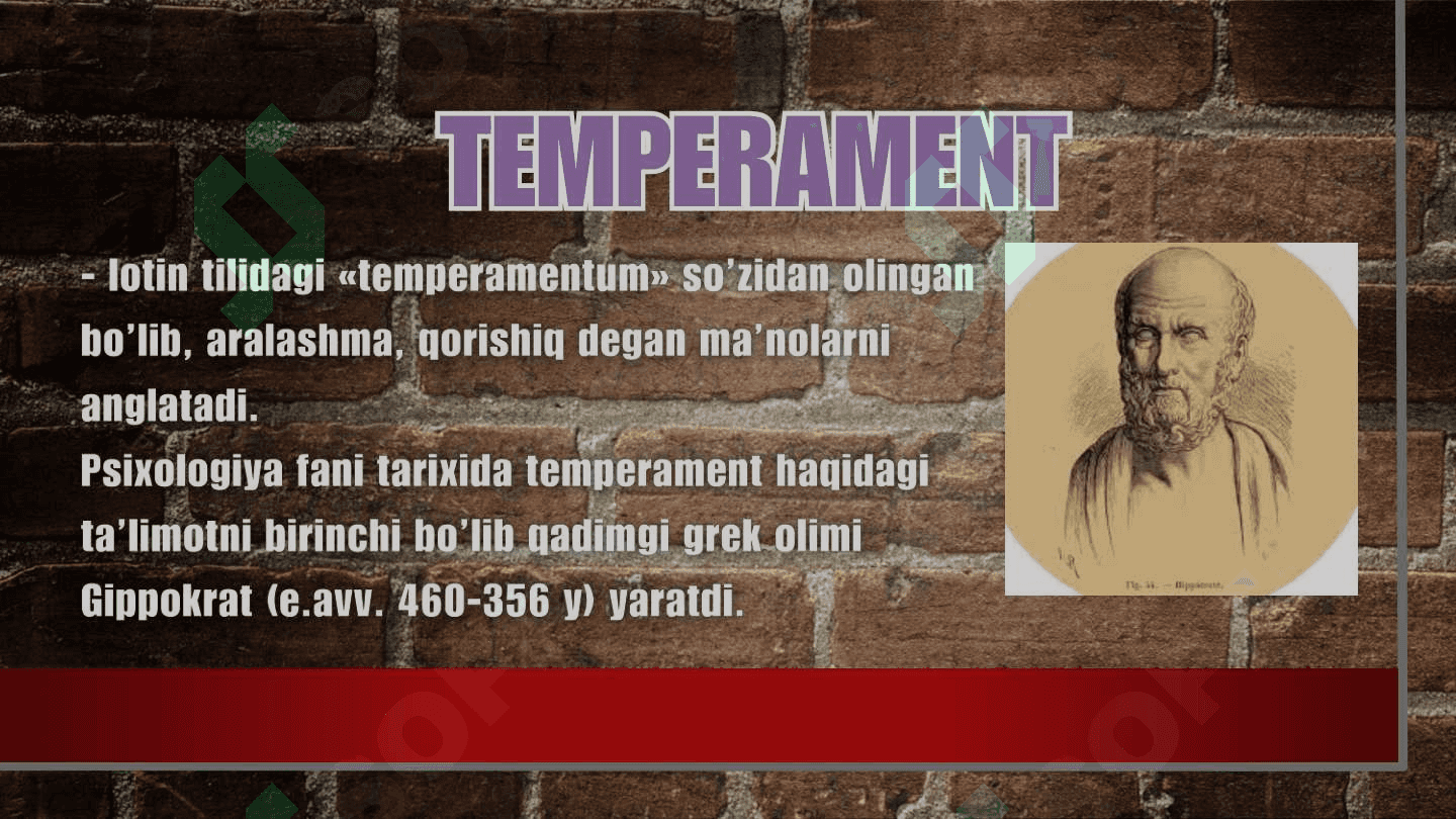 Temperament haqida tushuncha va ularning turlari. 2