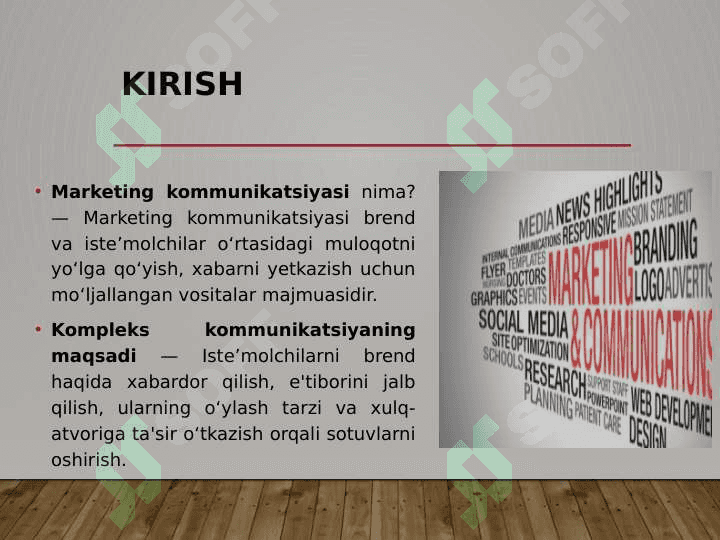 Marketing kommunikatsiya kompleksini yaratish va boshqarish 3