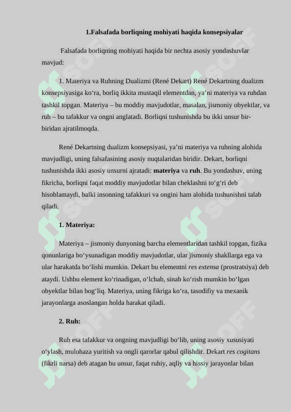 Falsafa va tabiiy ilmiy fanlarda borliqning mohiyati haqidagi konsepsiyalar 3