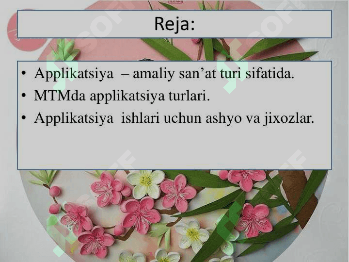 Maktabgacha yoshdagi bolalarni Applikatsiyalarni oʻrgatish 2