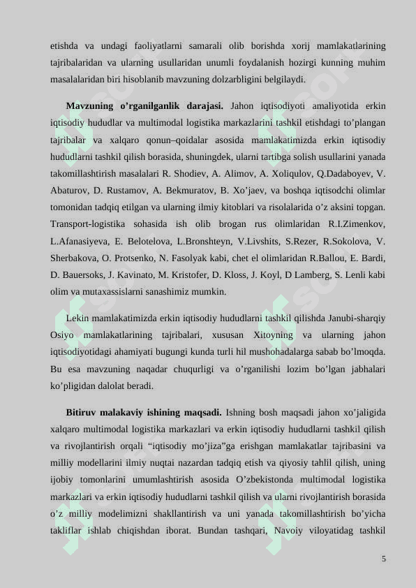 Xalqaro multimodal logistika markazlari va eih tashkil qilishning jahon amaliyoti 5
