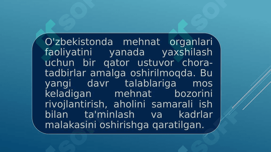 Mehnat organlari faoliyatini tashkil etishni takomillashtirish chora-tadbirlari 2