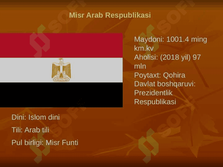 9-sinf geografiya .Misr Arab Respublikasi 2