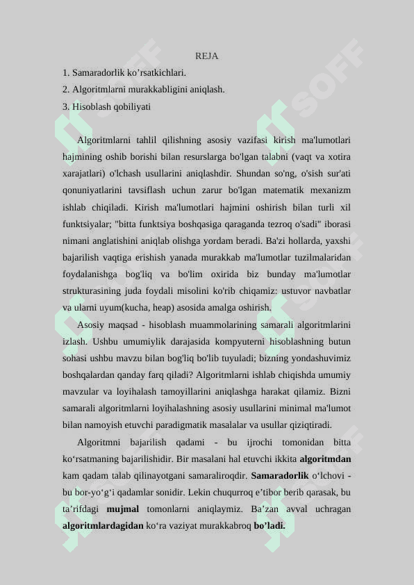 Algoritmlarni vaqt bo‘yicha va hajmiy murakkabligini baholash uchun tekis va logarifmik baholash usullari. 2