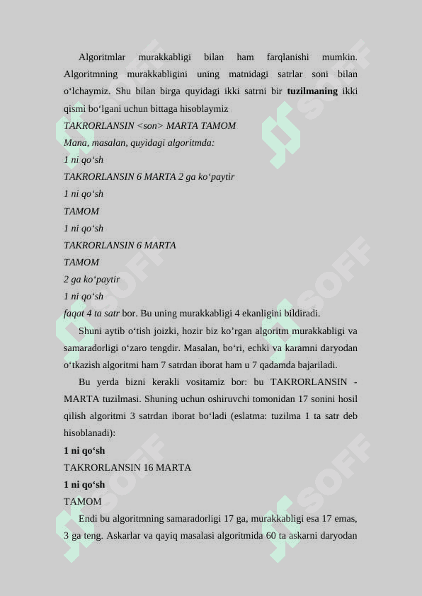 Algoritmlarni vaqt bo‘yicha va hajmiy murakkabligini baholash uchun tekis va logarifmik baholash usullari. 3