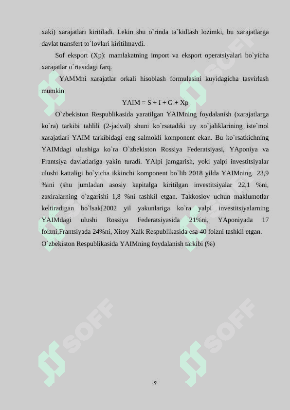 IQTISODIY KO’RSATKICHLARNI TASNIFLASH 8