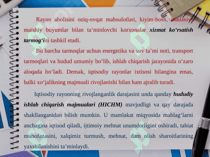 O‘ZBEKISTON IQTISODIYOTINI HUDUDIY TASHKIL ETISH 7