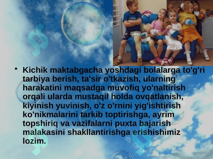 Maktabgacha yosh davrida psixik rivojlanish xususiyatlari 4