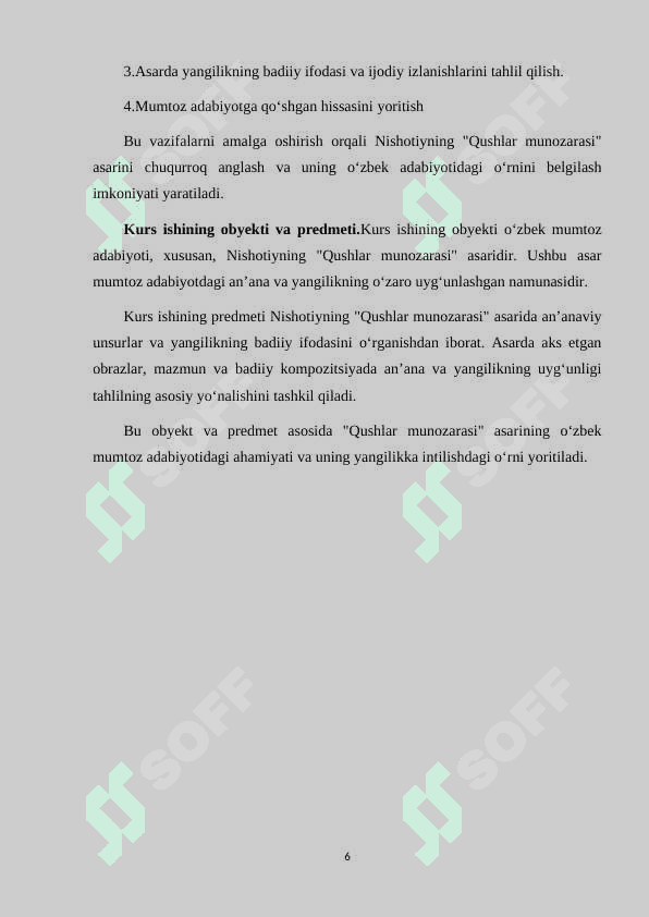 Nishotiyning "Qushlar munozarasi"asarida anʼana va yangilik 6