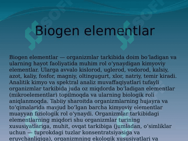 BIOGEN ELEMENTLAR 3