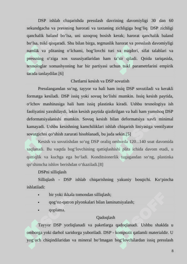 QAMISHLI DSP UCHUN MAHALLIY XOMASHYOLARDAN SAMARALI KLEY 8