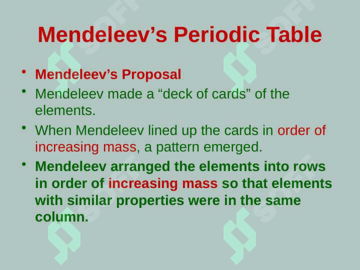 Mendeleev and his Periodic Table 3