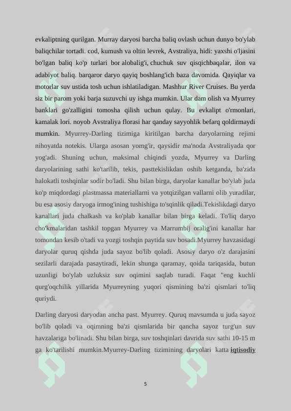 AVSTRALIYA HAQIDA TUSHUNCHA 5