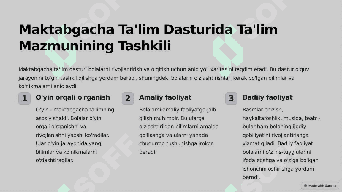 Maktabgacha bolgan bolalarni o'qitish metodikasi 3