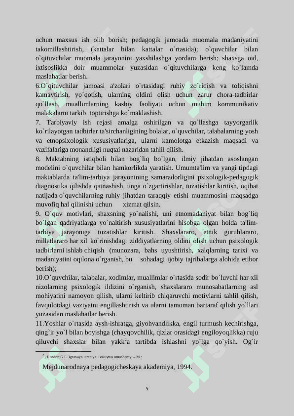 Psixodiagnostika-psixologik xizmat vazifalaridan biri sifatida 5