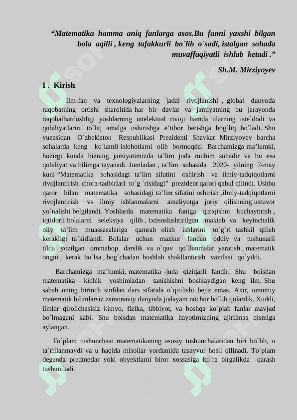 To`plamlarni akslantirish va uning turlari 2