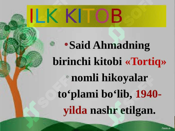 8-sinf adabiyot .Said Ahmad hayoti va ijodi. Qochoq 8