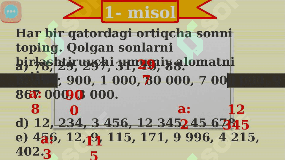 4-sinf matematika.To'plamlar va ma'lumotlar 3