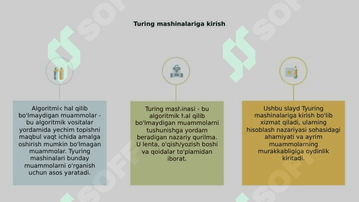 Turing mashinasi. Algoritmik yechilmovchi muammolar 3