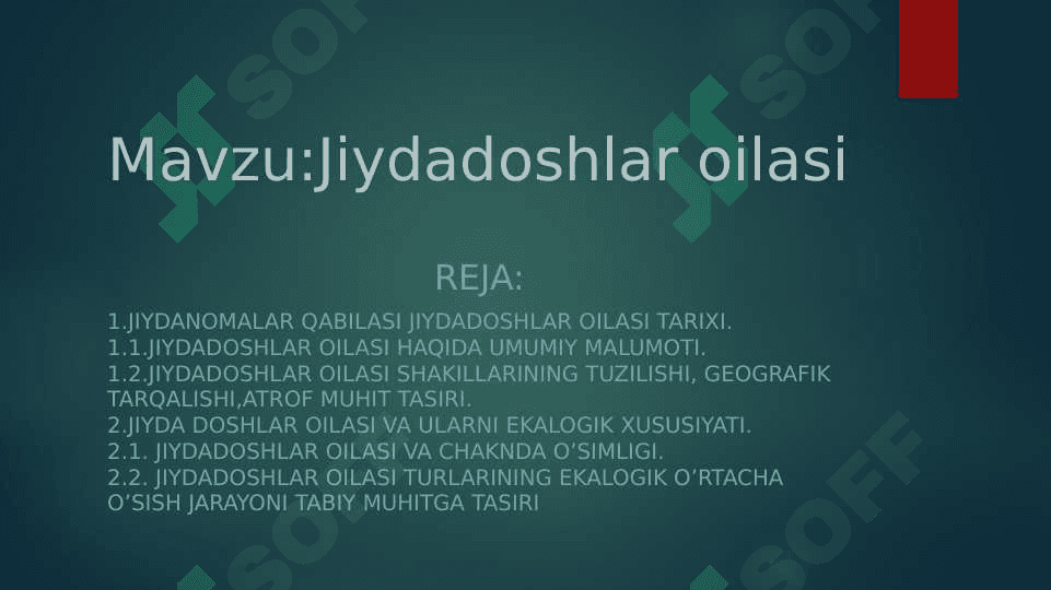 Jiydadoshlar oilasi 2