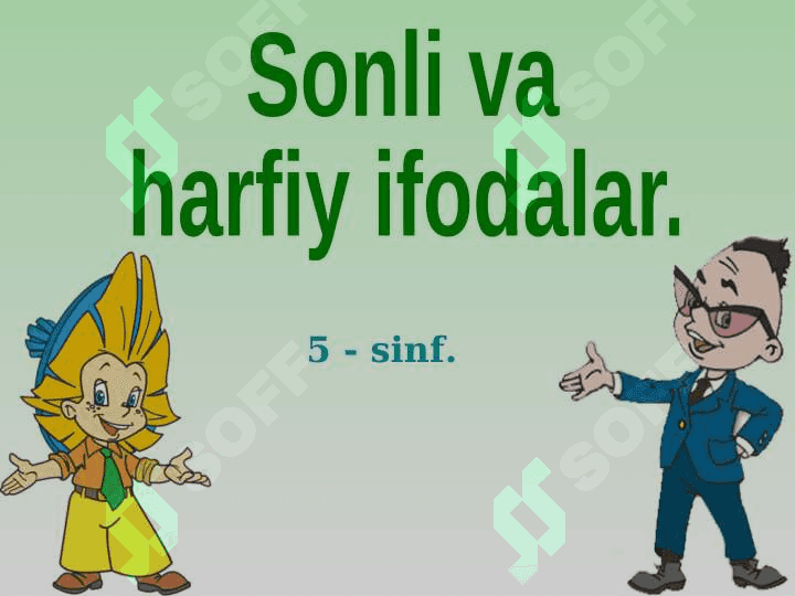 5-sinf matematika Sonli va harfli ifodalar dars sihlanma 2