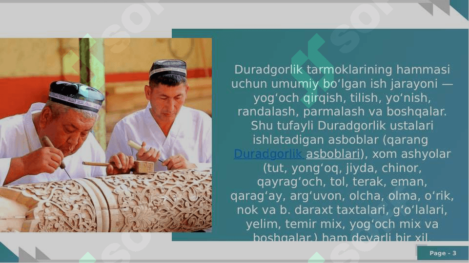 Duradgorlik va chilangarlik ish asboblari. Duradgorlik va chilangarlik ish asboblari bilan tanishish 3