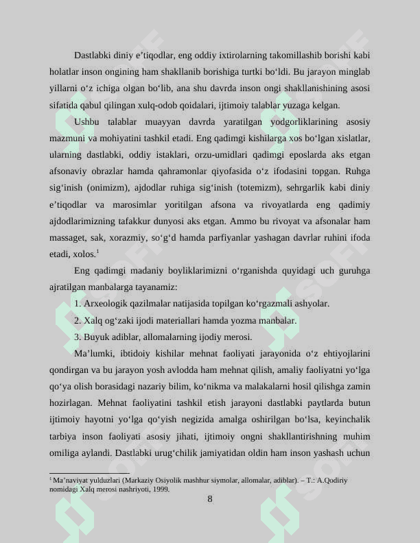 Eng qadimgi yozma manbalarda ta’lim  - tarbiya masalalari 8