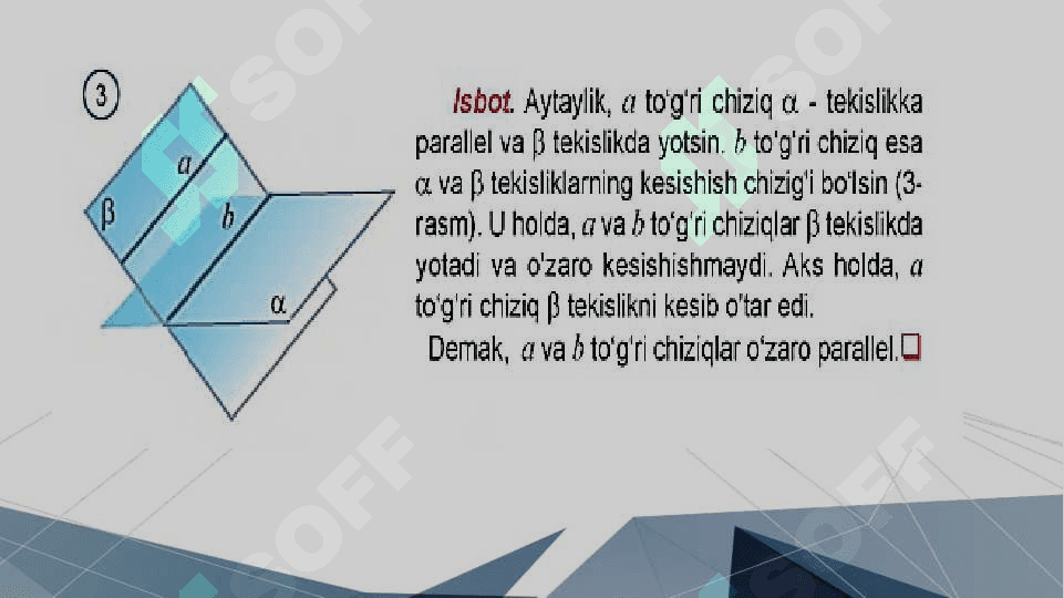 Fazoda to‘g‘ri chiziq va tekisliklarning 7