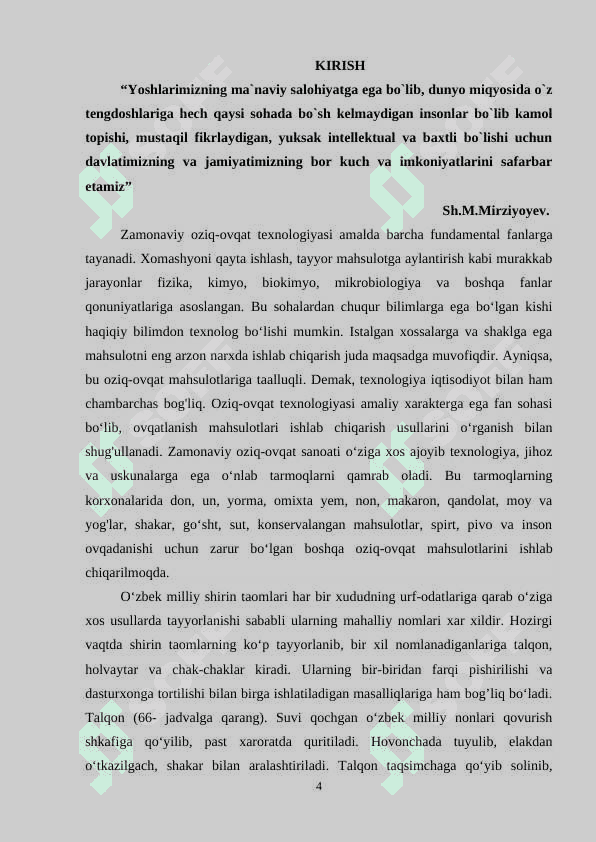 Qandalot mahsulotlari turlari, tayyorlash texnalogiyasi 4