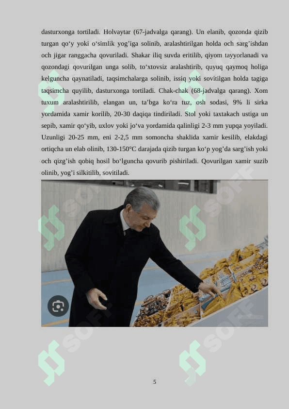 Qandalot mahsulotlari turlari, tayyorlash texnalogiyasi 5