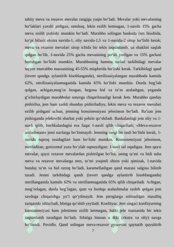 Qandalot mahsulotlari turlari, tayyorlash texnalogiyasi 7