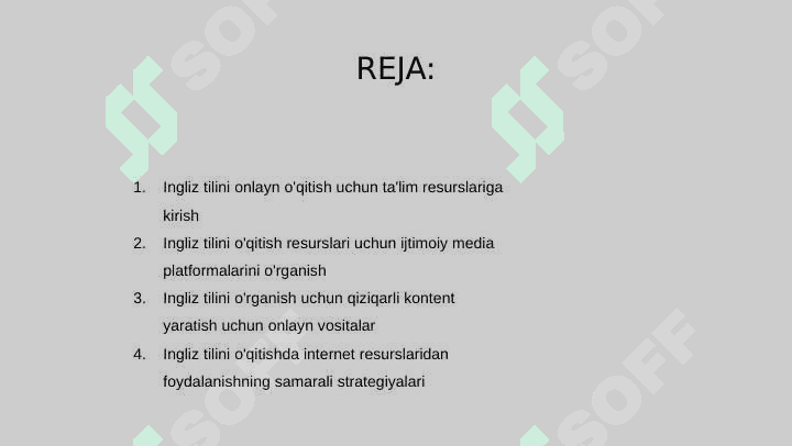 Internet va ijtimoiy tarmoqlardagi ingliz tilini òqitishga oid talim resurslari bilan tanishish 2