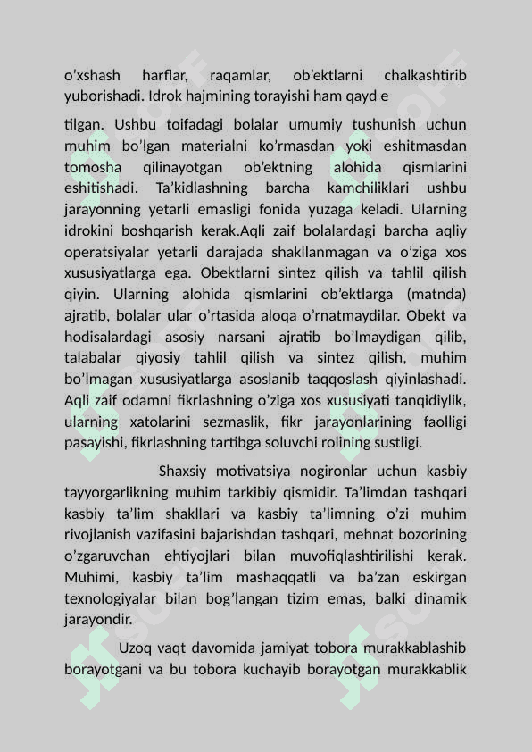 Aqli zaiflik dinamikasi 2