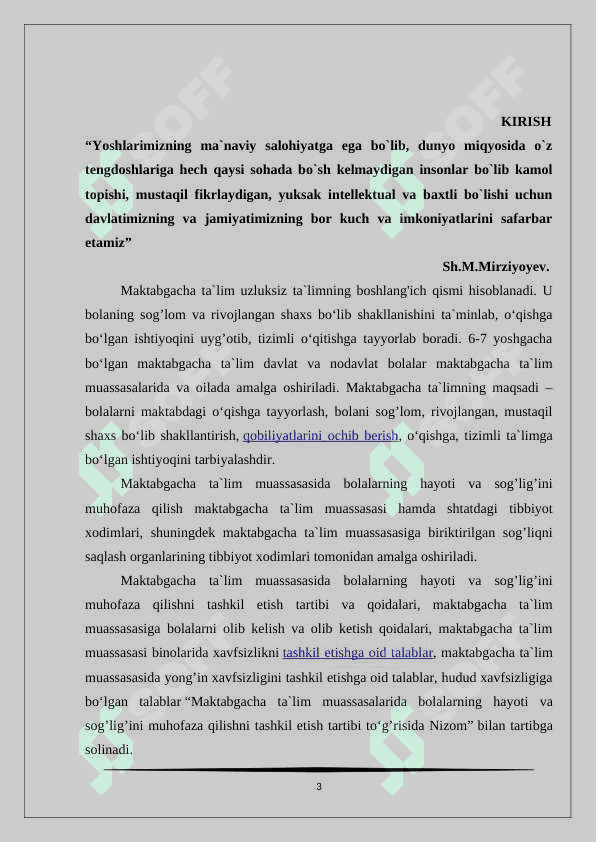 Maktabgacha ta'lim  uzluksiz ta'limning alohida turi sifatida 3