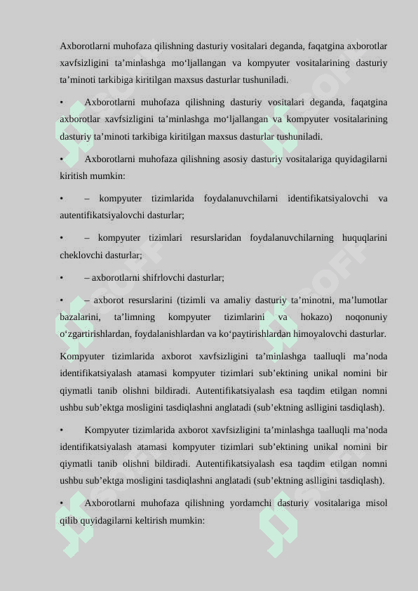 AXBOROTNI FOYDALANUVCHILIGINI TA'MINLASHDA ANTIVIRUS,IDS, IPS, TE VOSITALARINING O'RNI. 3