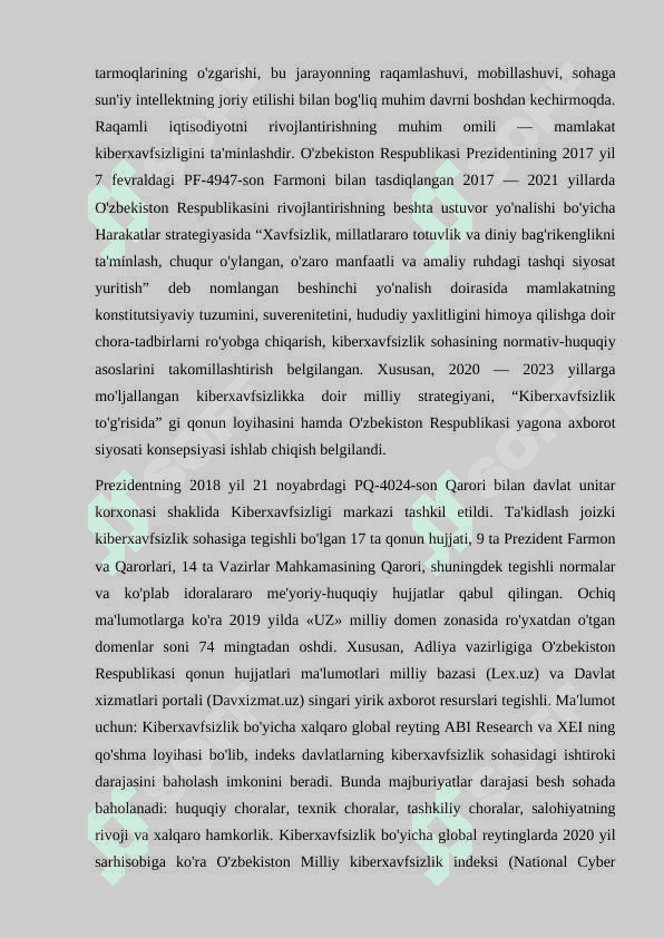 AXBOROTNI FOYDALANUVCHILIGINI TA'MINLASHDA ANTIVIRUS,IDS, IPS, TE VOSITALARINING O'RNI. 6